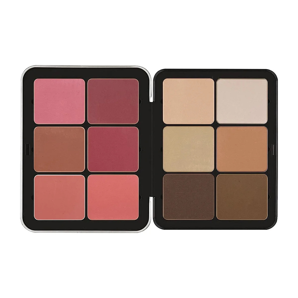 12 color iron box powder blusher board multi-color cream powder blusher board concealer board contour and fluorescent board makeup powder blusher 2411