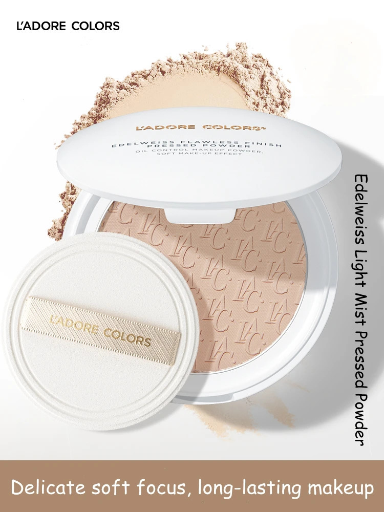 LADORE COLORS Laose Edelweiss Light Mist Pressed Powder Powder Oil Control Long lasting Contour concealer 241107