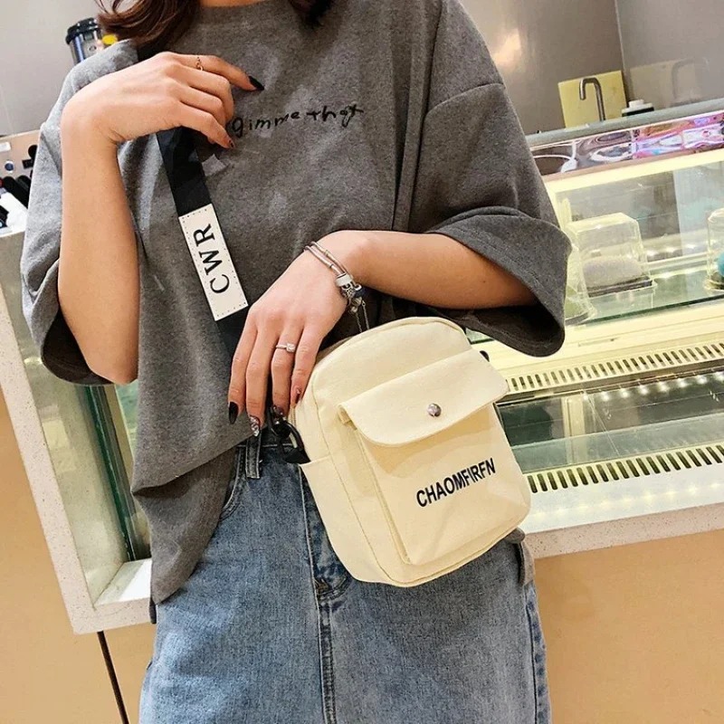 Women Shoulder Bag Fashion Pure Color Casual Tote Outdoor Bag Canvas Handbag Zipper Messenger Bags Sac Main Femme