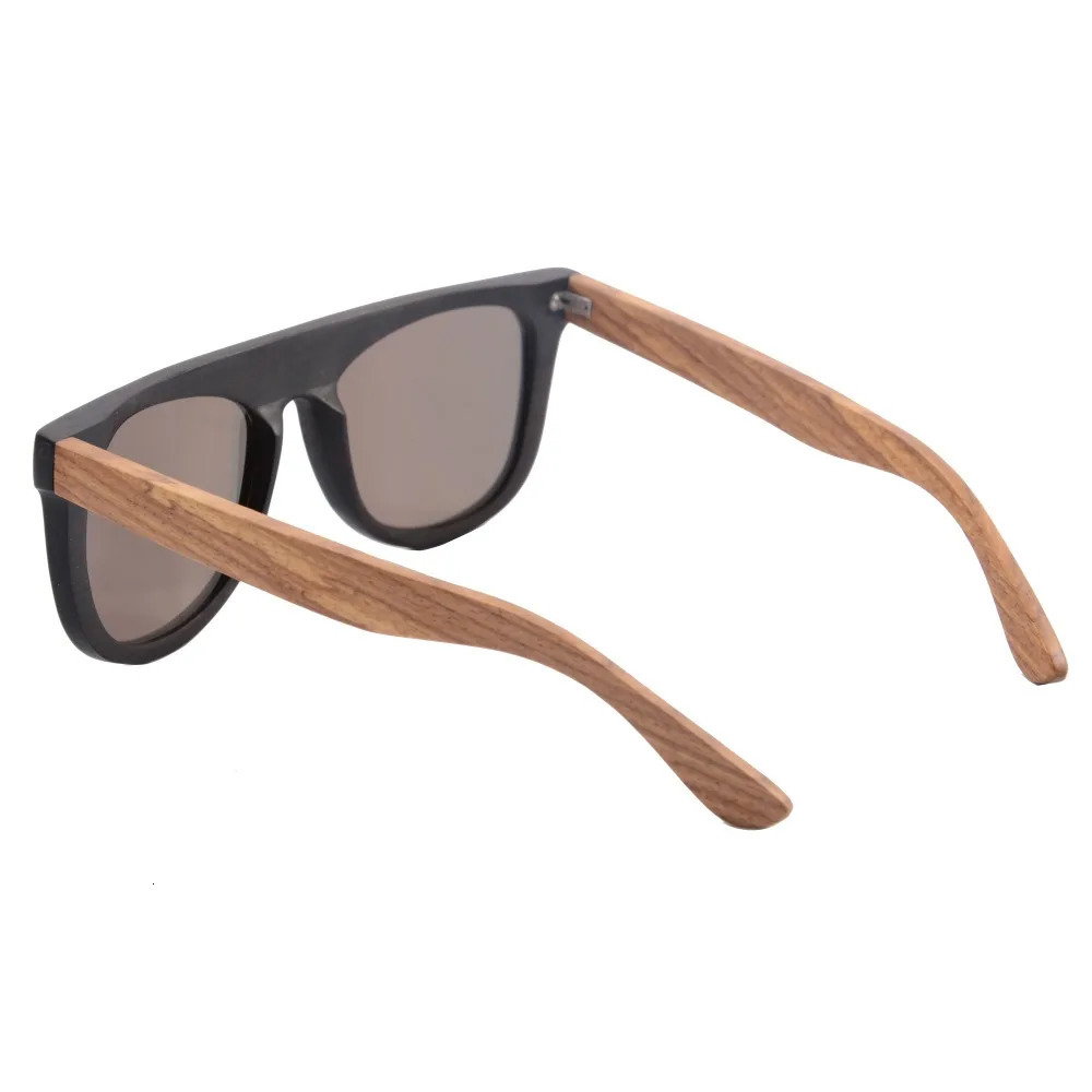 Retro wooden sunglasses polarized sunglasses ebony glass womens round shadow box glass cloth 6002 241106