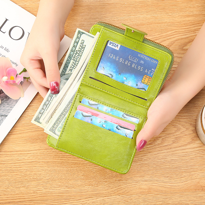 Fashion Small Women Wallets PU Leather Female Short Purse Woman Mini Pink Cards Holder Girl Wallet Ladies Zipper Coin Pouch 카드지갑