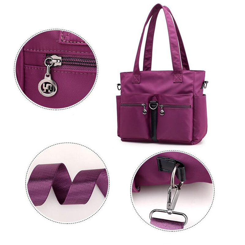 Simple ladies shoulder bag large capacity outdoor travel Messenger bag waterproof nylon cloth wild fashion handbag for women's
