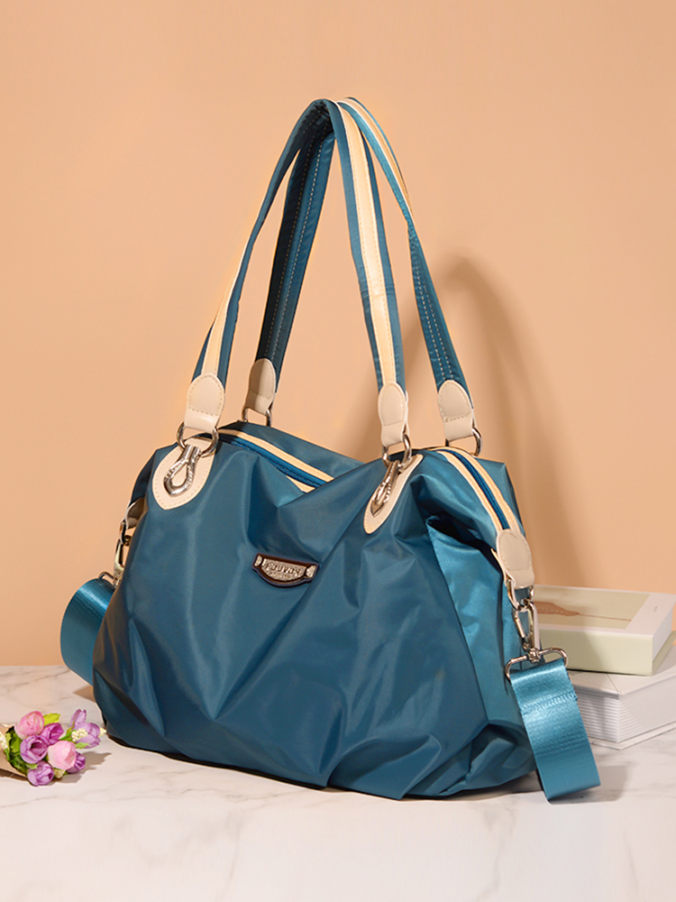 Fouvor Women Fashion Large Capacity Bag OL Style Female Tote Bag Oxford Waterproof Zipper Bag Casual Messenger Bag 2611-04A
