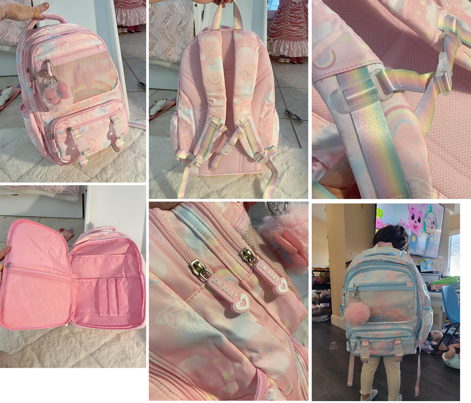 Girls Backpack Mochilas Escolares Schoolbag for Girls Kawaii Elementary Student Backpack Child Kid Rainbow School Bags