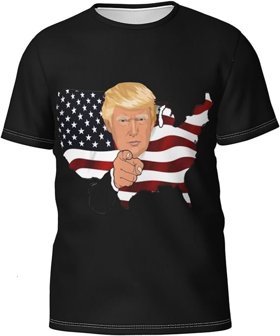 New Trump T-shirt Summer Handsome Sports Running Quik Dry Round Neck Short Sleeve Top Fun 3D Printed Picture