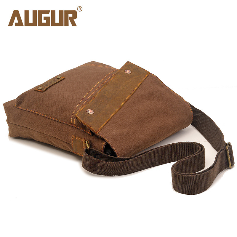 AUGUR 2024 Canvas Crossbody Bag Men Military Army Vintage Messenger Bags Large Shoulder Bag Casual Travel Bags
