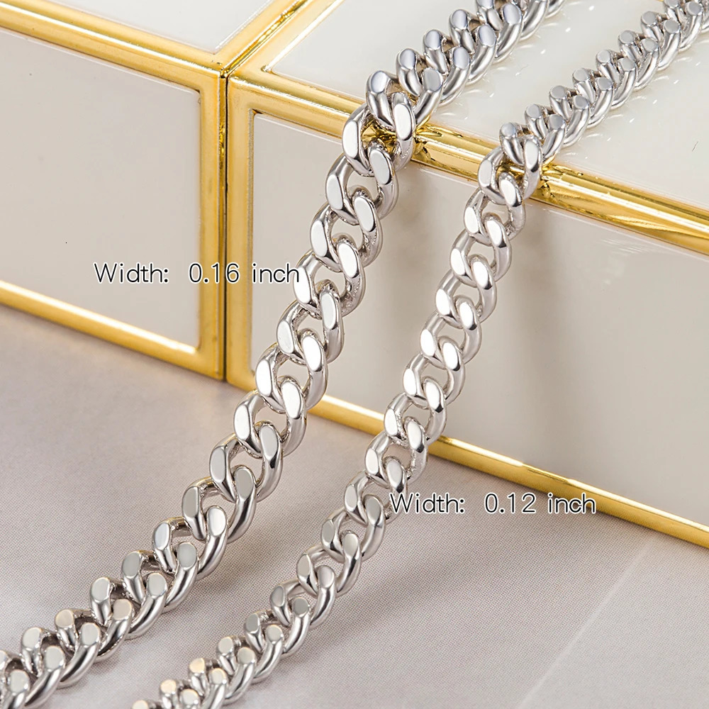 Trendy Jewelry 925 Pure Silver Cuban Chain Foot Bracelet Barefoot Jewelry Leg Temperature Foot Bracelet 241107