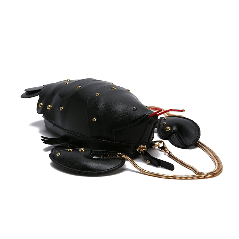 Cute Fashion Lobster Style Crossbody Mini Bag Pu Leather Girl's Chain Purses and Handbags Women Shoulder Bag Clutch Bag 2021