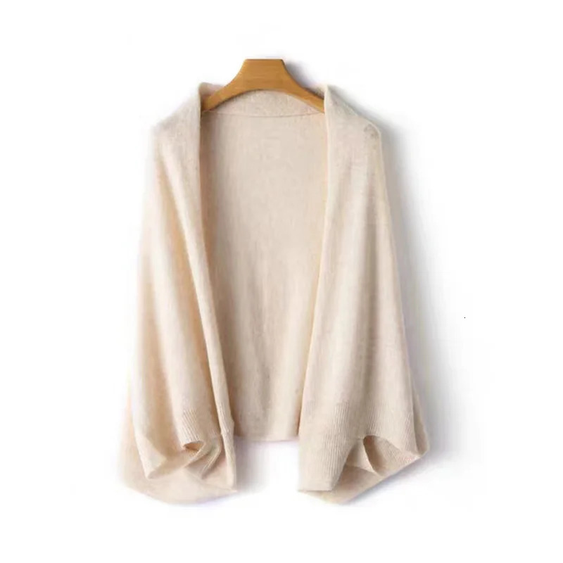 Cashmere Cape Draped Over Womens Knitted Warm Jacke Dual-purpose Scarf for Autumn and Winter 241107