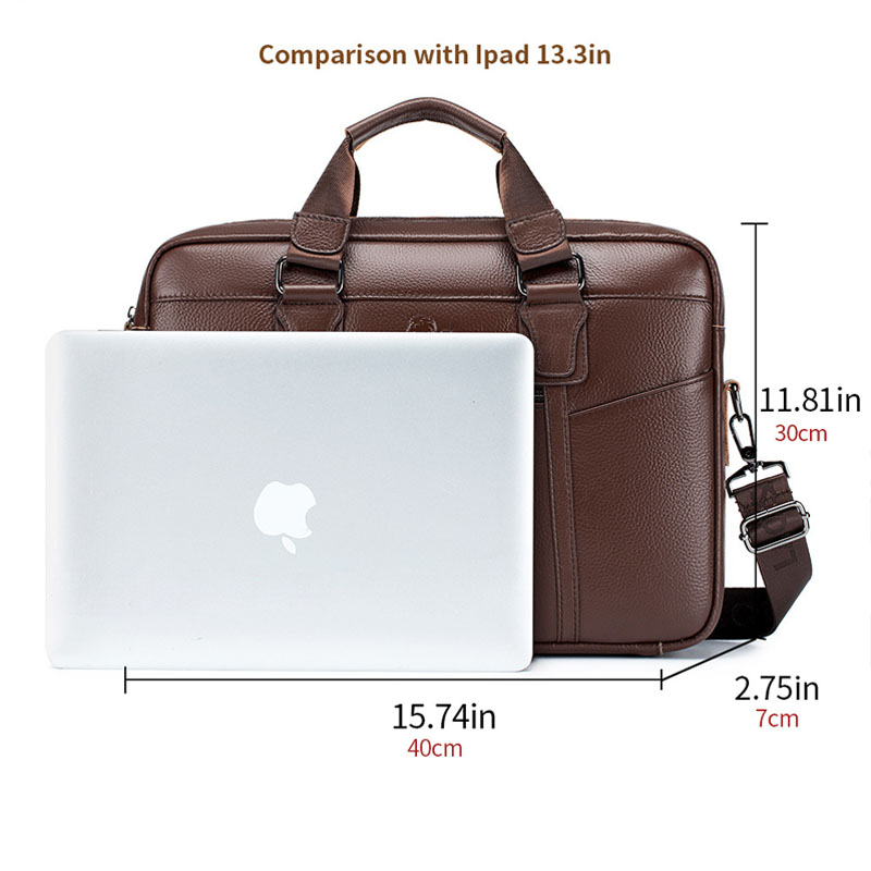 2024 New Men's Business Briefcase Fashion Handbag Large Capacity Shoulder Bag Crossbody Bag 14" Laptop Bag with Travel Suitcase