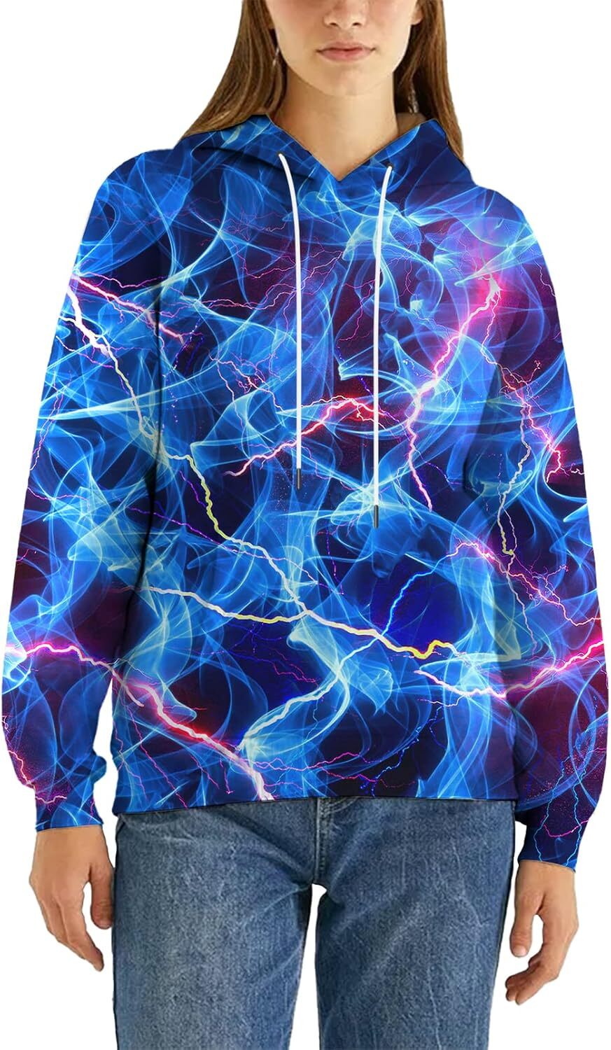 Hoodie for Mens Womens Unisex Graphic Hoodies 3D Cool Design Print Colorful for Men and Women Graphic Trendy blue pattern