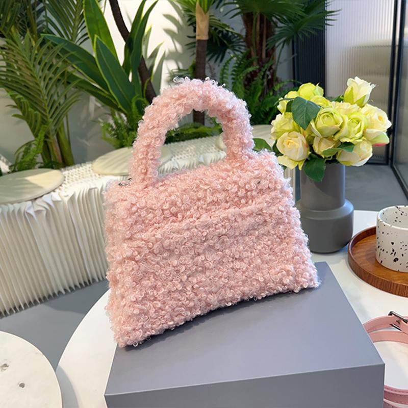 Designer Tech Fleece Fur Handbags Womens Purses Small Size Banquet Clutch Elegant High Quality Crossbody Bag free shipping