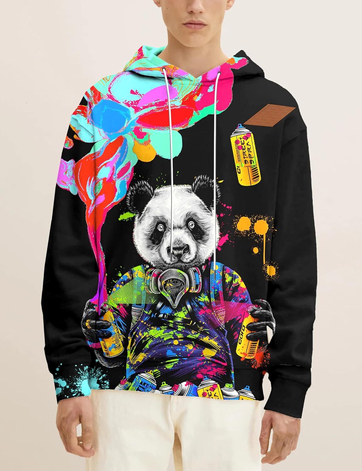 Hoodie for Mens Unisex Adults 3D Printed Fashion Hoodies for Men Women Pullover Novelty Sweatshirts with Big Pockets Graphic Trendy teddy bear pattern