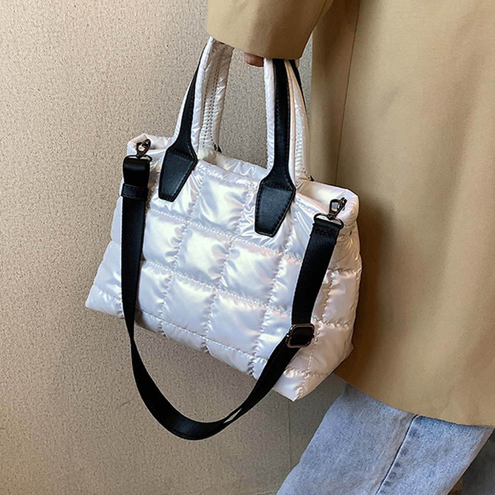 Women's Shoulder Bags Quilted Handbags Large Capacity Winter Fashion Cotton Padded Ladies Totes Female Shoulder Crossbody Bags