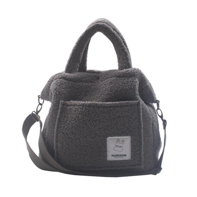 Bolsos Mujer De Marca Famosa Winter Lamb Plush Female Bag Casual All-match Messenger Bag Bolsos Original Purses and Handbags