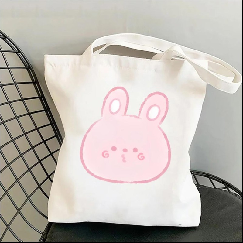 Animal Milk Yellow Bun Women Shoulder Bags Kawaii Shopper Shopping Canvas Bag Shoulder Bag Fashion Girl Handbags