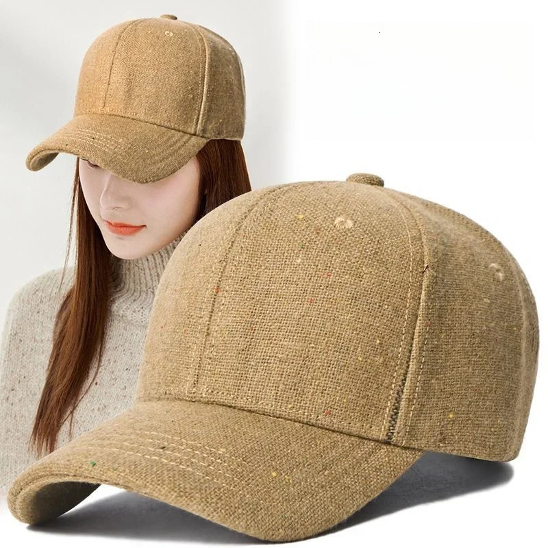 Winter Fashion Wool Womens Baseball Hat Spring Summer Korean Casual Sunset Duck Tongue Hat 241107