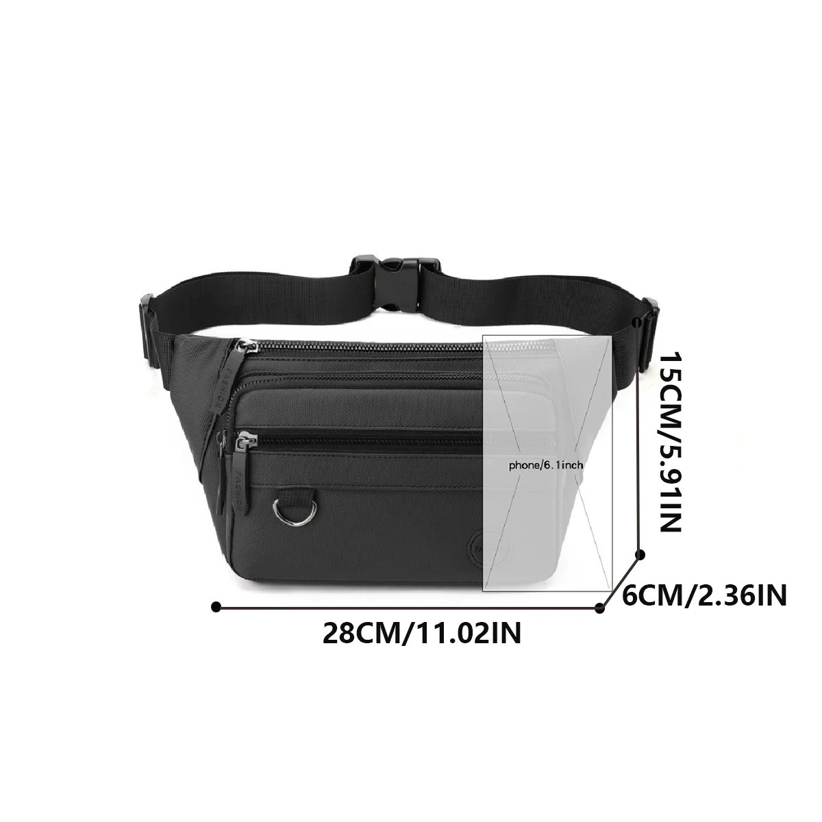 Outdoor sports travel crossbody bag cell phone change documents waist leisure fashion shoulder waterproof 241106