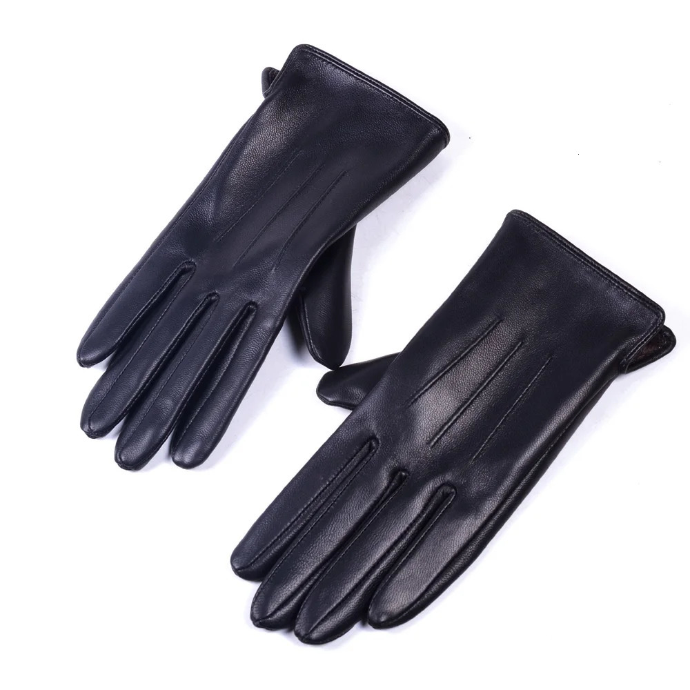 Womens Ladies 100% Real Leather Sheep skin Elegant Winter Warm Thick Lining White Pink Colorful Cute Outdoor Short Gloves 241107