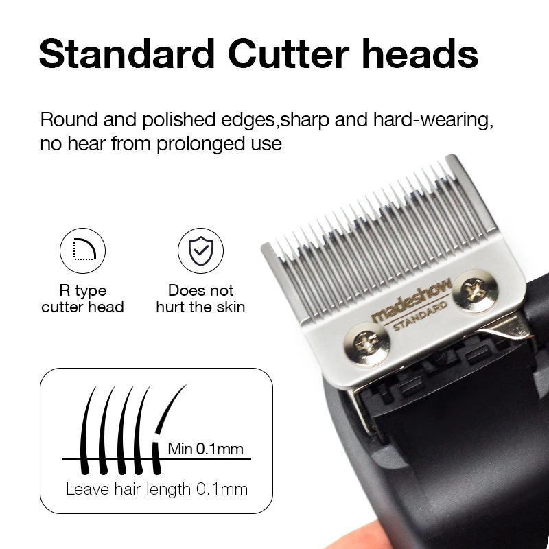 Madeshow m10 Hair Cutter Professional Oil Head Gradient Clipper Plated Ceramic Blade 7000rpm Salon Trimmer 241106