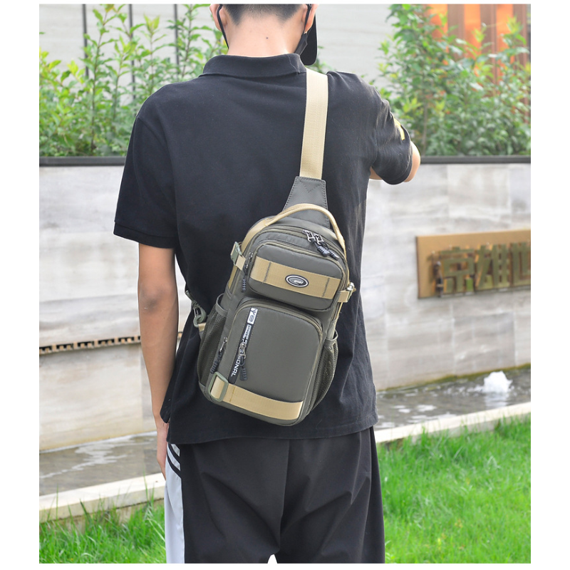 New Fashion Large Capacity Shoulder Bag Men Leisure Outdoor Travel Crossbody Bag Multi-functional Waterproof Chest Bag Hot Sale