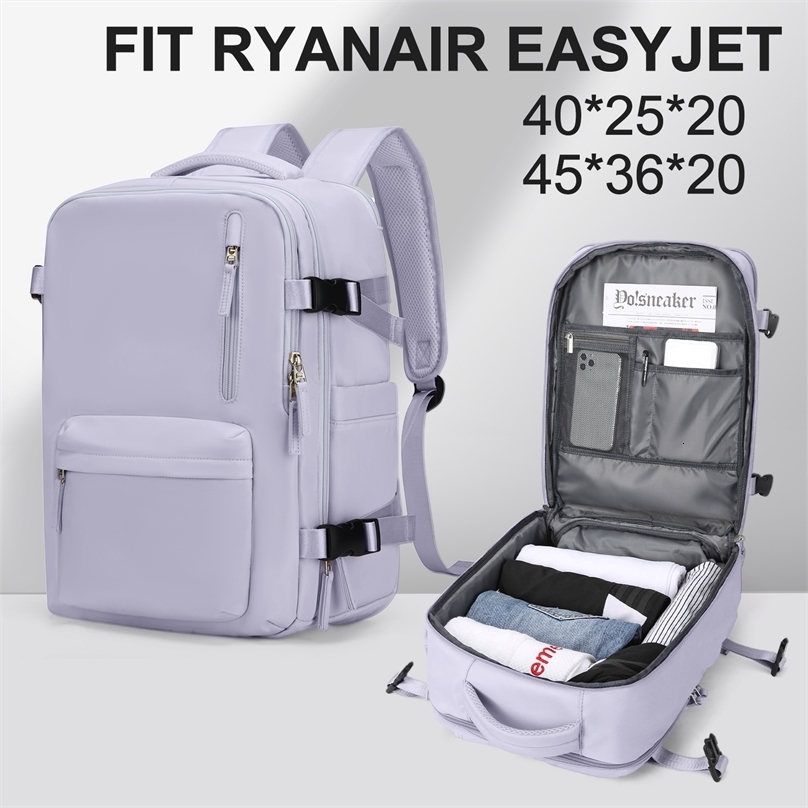 Womens cabin travel backpack laptop bag large capacity Easyjet portable 45x36x20 backpack Ryanair 40x20x25 waterproof bag 241106ww