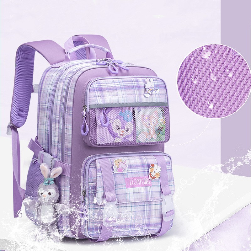 Large-capacity Cute Women Multi-Pocket Nylon Backpack Ins Junior High School Student School Bag Female Girl Backpack Laptop Book