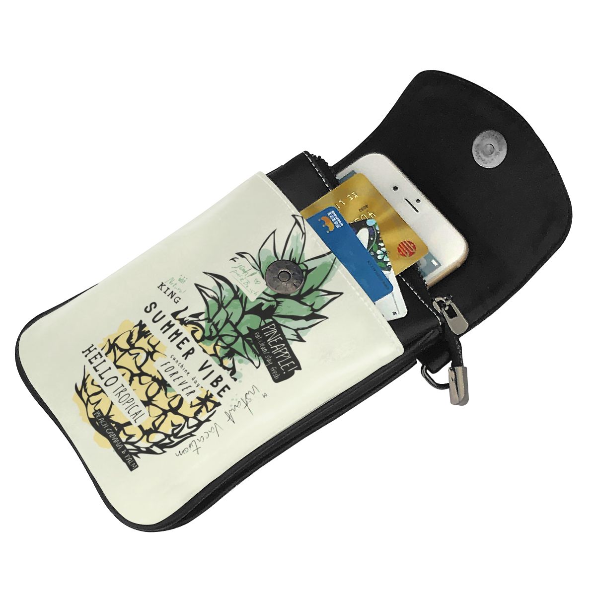 PU Luxury Handbags Womens Pineapple Prints Purse Woman Ladies Hand Bags Women's Crossbody Bags Clutch Phone Wallet Shoulder Bag