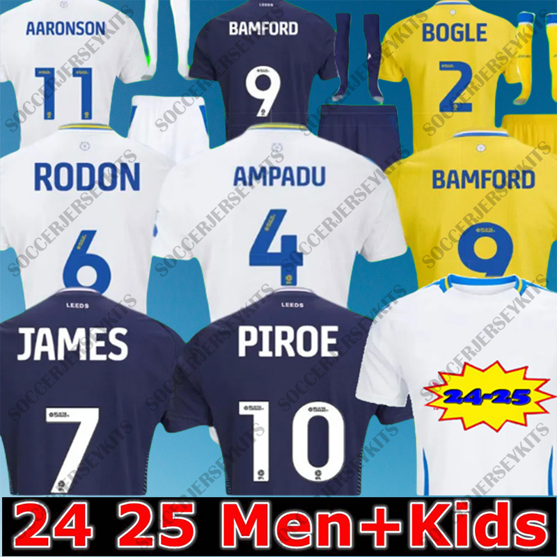 leeds football shirt 24 25 Soccer Jerseys SUMMERVILLE STRUIJK leeds utd jersey COOPER 2024 2025 JAMES PIROE GNONTO AMPADU Leeds Unitedes football shirt