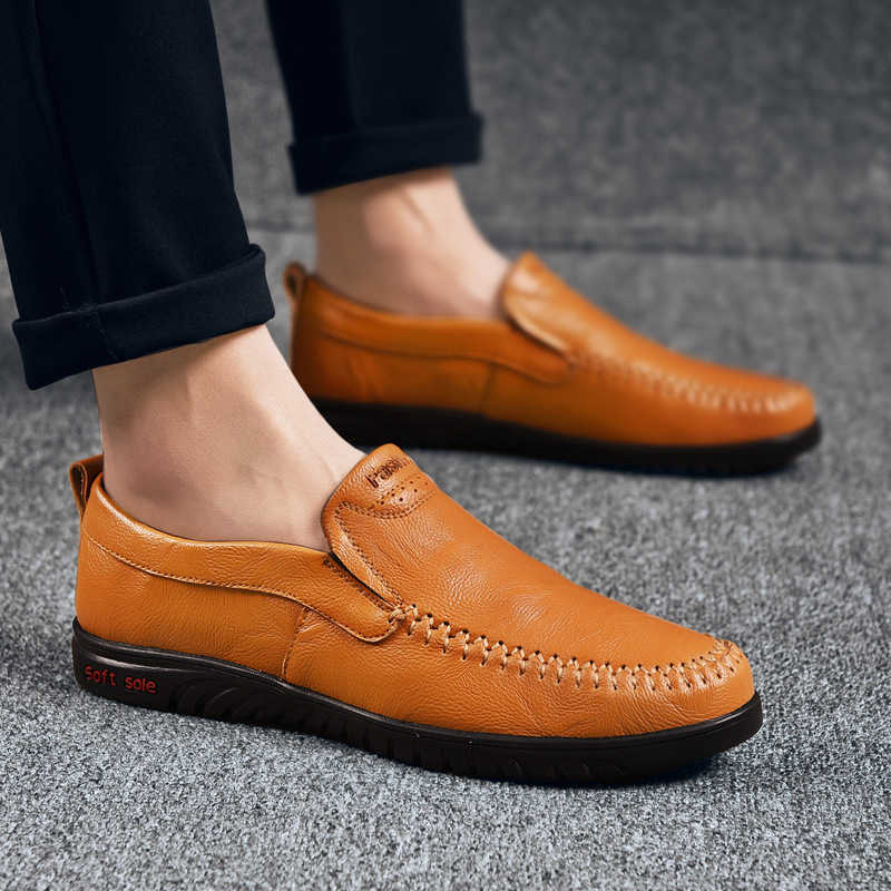 CMM Large Size Mens Shoes Summer New Business Formal Small Leather Shoes British Simple Casual Fashion Trend Bean Shoes