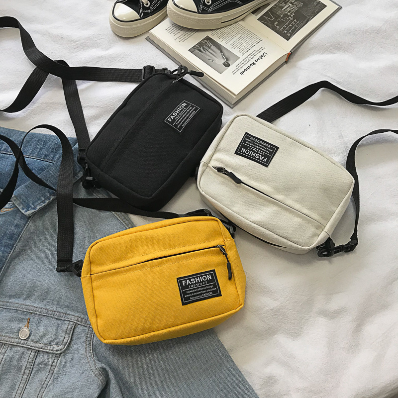 Shoulder Bag for Women Handbag Rectangle CrossBorder Canvas Leisure Fashion Bag Ladies Embroidered Han Female Pocket Purse