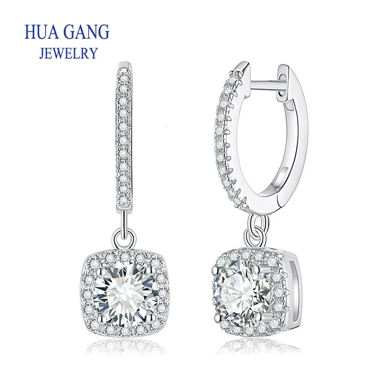 Womens Earrings Diamond Earrings S925 Pure Silver Jewelry Girl Valentines Day Wedding Gift 241106
