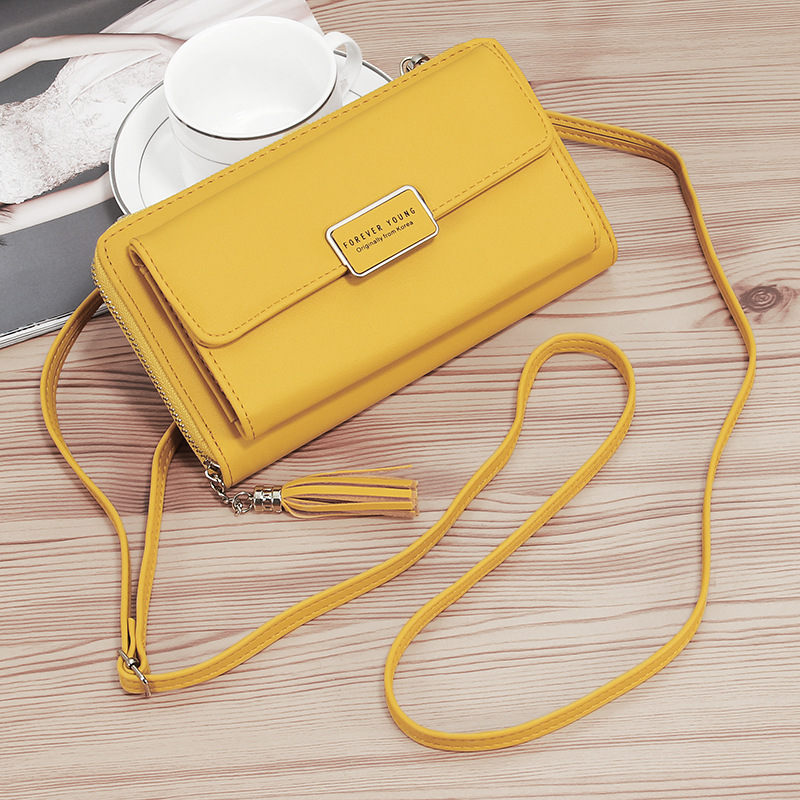 Women Long Wallets with Soft Leather Ladies Zipper Handbags Chain Bag for Female Coin Purse Girls Mobile Phone Pockets sac femme
