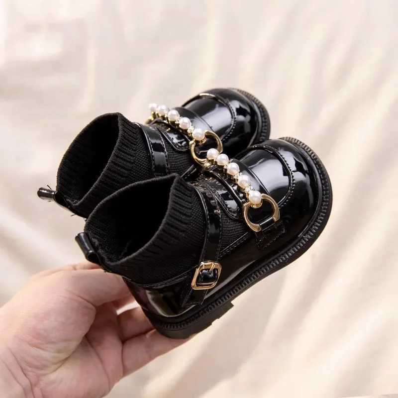 Warm Girl Boots Comfort Versatile Ankle Boot Trendy Sweet Child Shoe Soft Soled Simple Sock Boot Exquisite Princess Girl ShoesXJ241206