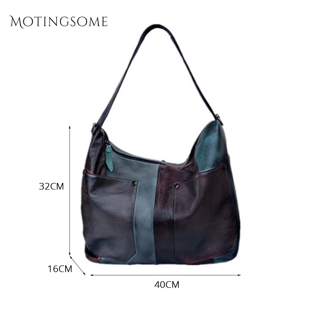 Patchwork Style Genuine Leather Women Tote Bag Cowhide Handbag Large Shopper Bag Fashion Bag Ladies Luxury Desgin Bag 2020 New