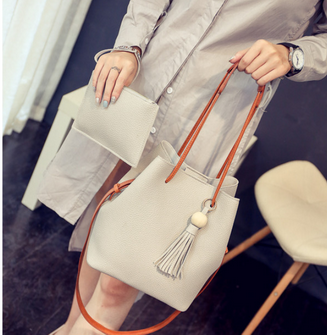 by dhl or ems 50pcs Women's Handbags 2017 Wild Tassel Bucket Bag Tote Leather Women Messenger Bags Girls for Shoulder Bag