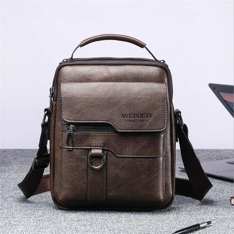 Mens Durable Shoulder Bag High Quality Leather Cross Body Sling Bags Travel Crossbody Fashion Pack for Male 241106