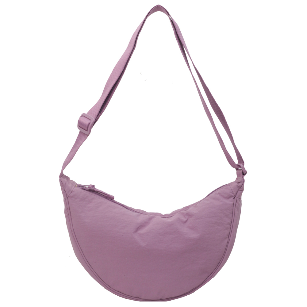 Women Half Moon Underarm Bag Solid Color Crossbody Crescent Bag Simple Satchel Bag Adjustable Strap for Vacation Party