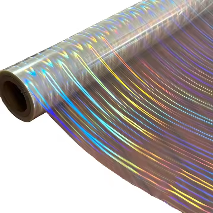 New Design Transparent Holographic BOPP Plastic Film Soft Lamination and Packaging Wrapping Film for Pallet Packing