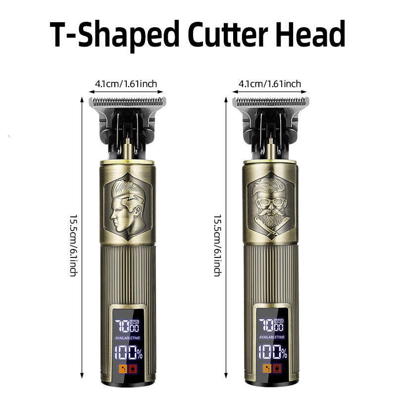 Professional Men's Beard Trimmer Kit Beauty Electric Shaver T-Blade Pad Cordless Zero Gap Grinder Hair Clipper Supplies Gifts