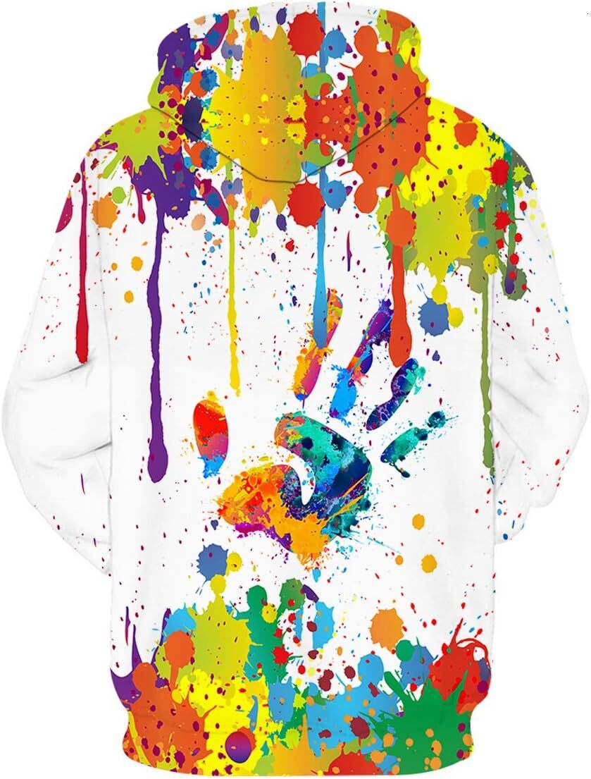 Hoodie for Mens Womens Unisex Colorful Graphic Hoodies 3D Print Cool Sweatshirt Cool Design with Pocket for Men and Women Graphic Cool colored pattern