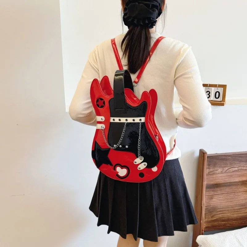 Hit Color Guitar Ita Bolsos Mujer Sweet Heart Star Bag Chain Shoulder Bags Personality Sac Femme Multi-function Original Bolsas