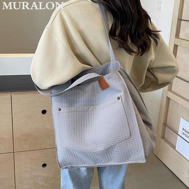 OLOEY Casual Large Capacity Nylon Tote Women 2024 New Fashion Commuter Shopping Single Shoulder Bag College Students