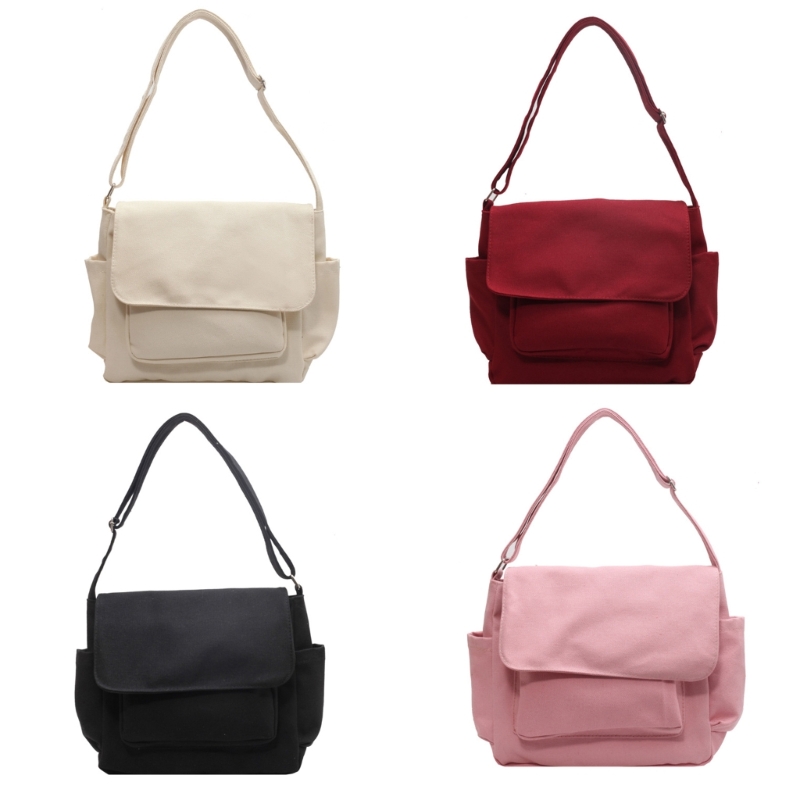 Trendy Japanese Canvas Crossbody Bag Casual Sling Bags for Activities