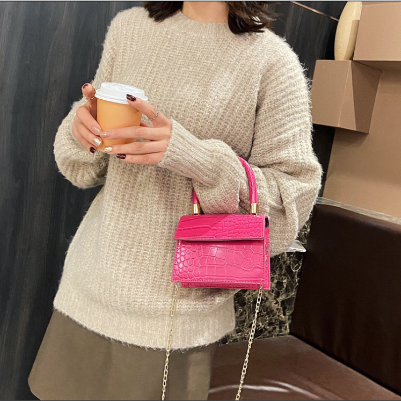 Ladies Handbags Mini Stone Pattern Crocodile Pattern Crossbody Shoulder Bags Fashion Crossbody Handbags Wallets