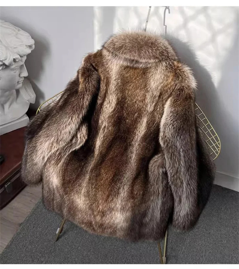 S-6XL size mens jacket warm mink velvet mens winter jacket brown outdoor sports leisure short park 241107