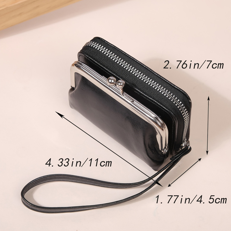 Red Women's Wallet Retro Zero Wallet Large Capacity card slot Bag Women's Small Wallet Handbag organ bag