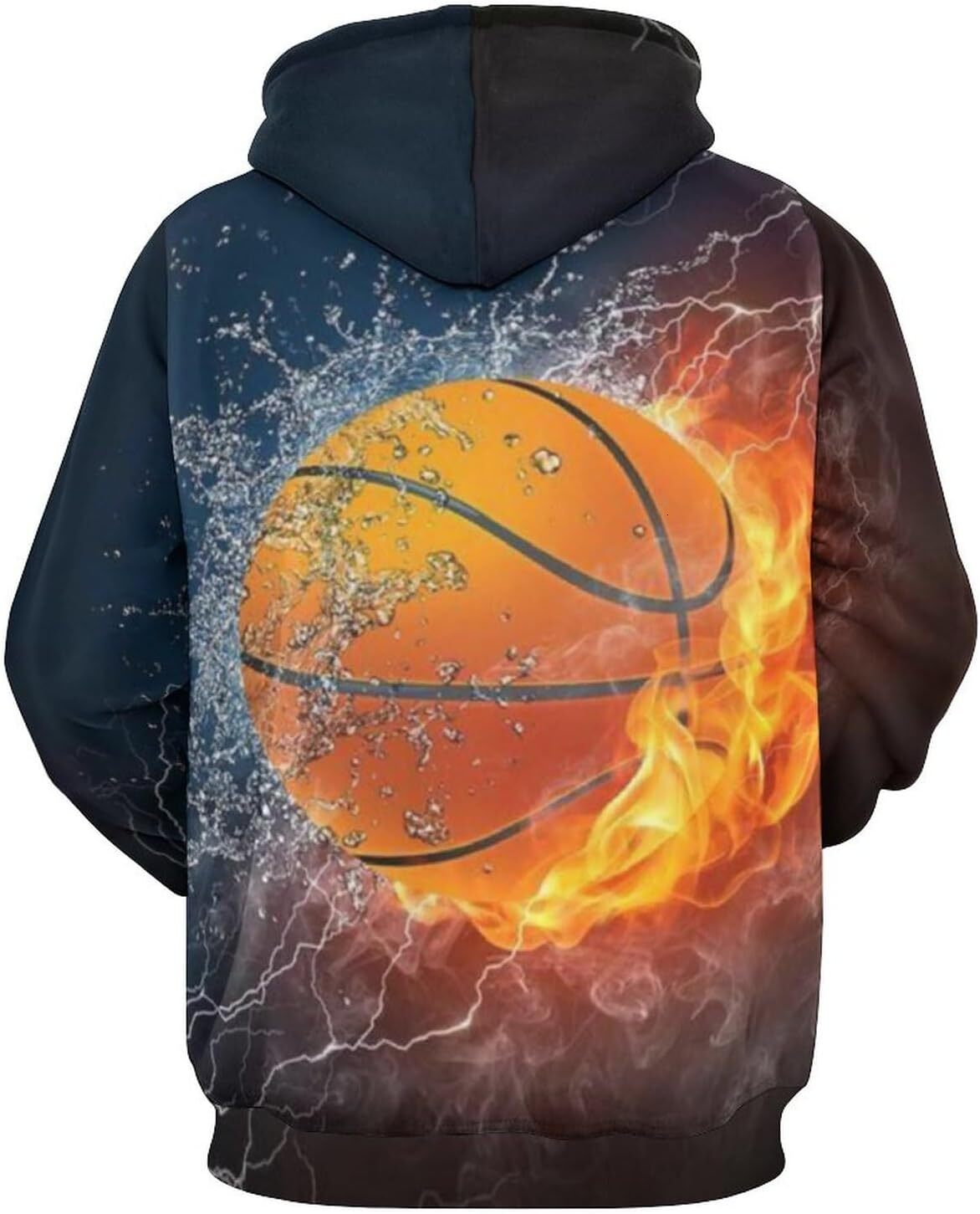 Hoodie for Mens Womens Pullover Hoodie 3D Novelty Graphic Hooded Sweatshirt Hoodies for Men Graphic Cool basketball pattern
