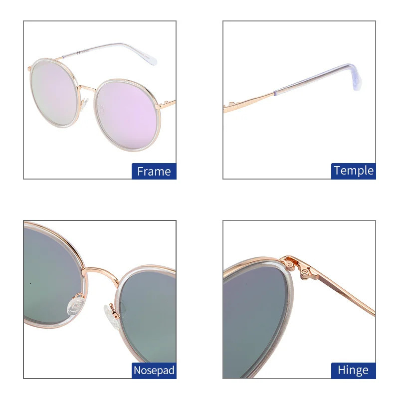 ZENOTTIC Acetic Acid Round Sunglasses Womens Anti Reflective Sunglasses Outdoor UV400 Driving Sunshade Glasses 241106