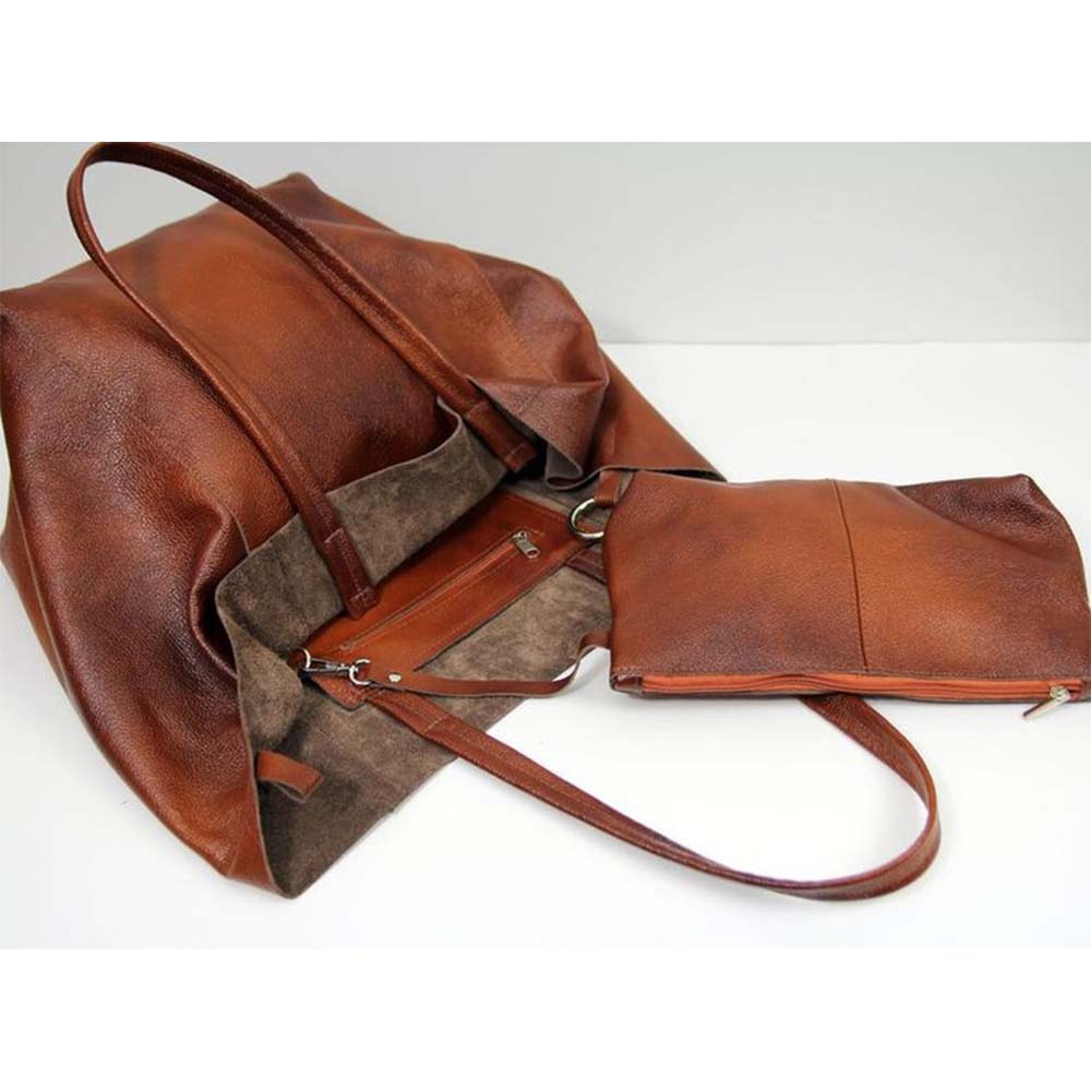 Oversized Shopper Bag Leather Quality for Women Handbags and Purses Luxury Casual Tote Travel Hand Bag Retro Shoulder Large 2021